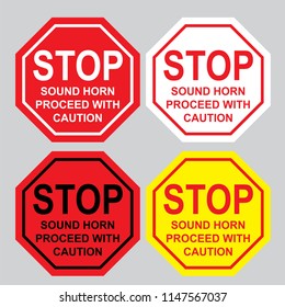 High quality Stop Sign symbol icon. Warning danger symbol prohibiting sign on  background vector
