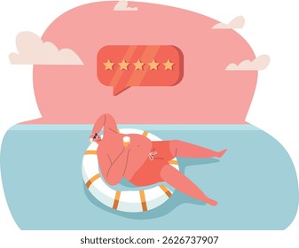 Ilustración vectorial de descanso de verano de alta calidad