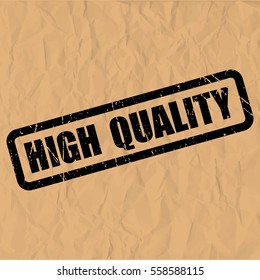High quality text rubber seal stamp watermark. Caption inside rounded rectangular banner with grunge design and dirty texture. Slanted vector ink sticker on paper background
