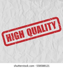 High quality text rubber seal stamp watermark. Caption inside rounded rectangular banner with grunge design and dirty texture. Slanted vector ink sticker on paper background
