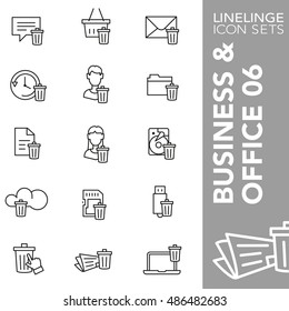 High Quality Thin Line Icons Of User Interface And Erase Data. Linelinge Are The Best Pictogram Pack Unique Linear Design For All Dimensions And Devices. Stroke Vector Logo Symbol And Website Content.