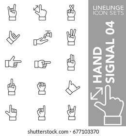 High quality thin line icons of hand gesture and finger signs. Linelinge are the best pictogram pack unique linear design for all dimensions and devices. Stroke vector logo symbol and website content.