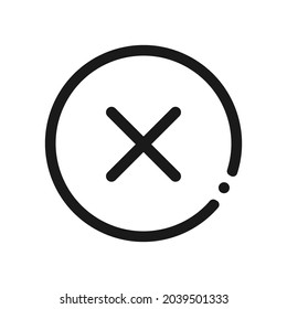 High quality uncheck mark icon. Unique and very suitable for your web design, UI, mobile app design, logo, etc. 
Vector illustration on a white background. 