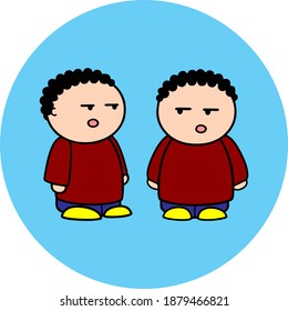 Vector de alta calidad del pelo rizado del niño