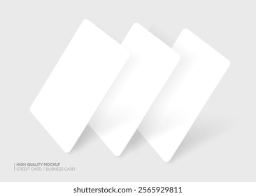 High quality vector business card mockup for your design template. Blank empty credit card or business card template.