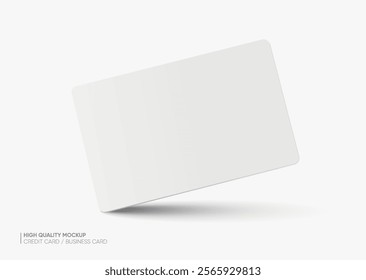 High quality vector business card mockup for your design template. Blank empty credit card or business card template.