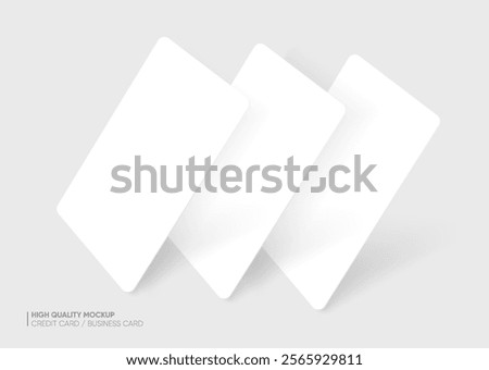 High quality vector business card mockup for your design template. Blank empty credit card or business card template.