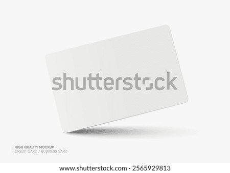 High quality vector business card mockup for your design template. Blank empty credit card or business card template.
