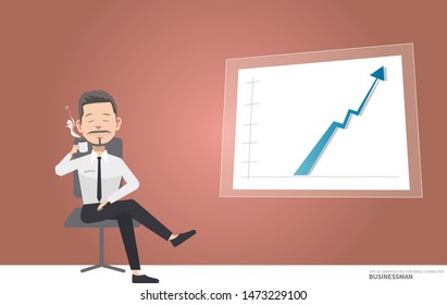 high quality vector of businessman in action