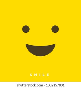 High quality vector cartoon smile emoticons with Flat Design Style, social media reactions - Vector EPS10