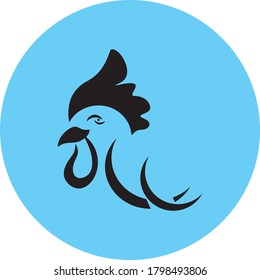 High Quality Vector Chicken Head Logo
