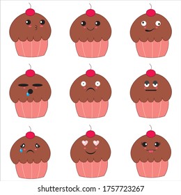High quality vector clipart. Cute cupcake vector clip art. Perfect for creating greeting cards, invitations and stationery, decorating your blog or website, designing posters and etc.
