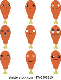 Clíparte vectorial de alta calidad. Pintura de pinza de pollo frito. Perfecto para crear tarjetas de felicitación, invitaciones y papelería, decorar tu blog o sitio web, diseñar afiches, etc.