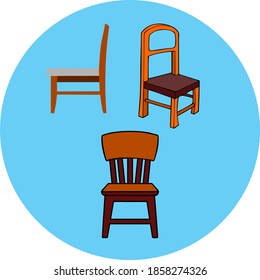 Colección vectorial de alta calidad de sillas de madera