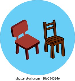High quality vector collection of wooden chairs