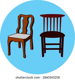 Colección vectorial de alta calidad de sillas de madera