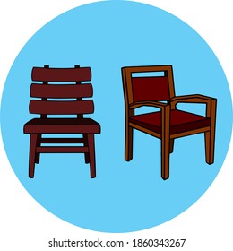 Colección vectorial de alta calidad de sillas de madera