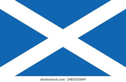 Hochwertige Vektorgrafik Flagge von Schottland