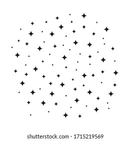 High quality vector flat style modern illustration of many stars isolated on white background