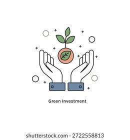 Inversión verde de alta calidad en objetivos de cero emisiones netas, compensación de Vector, tecnología verde y soluciones para el cambio climático. Perfecto para informes corporativos de ESG y marca ecológica