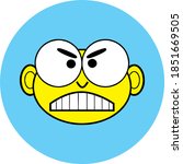 High quality vector illustration of angry expression icon
