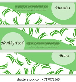 High quality vector illustration of beans label . symbol for sauce product label or grocery store banner, shop and farm market design. Vector square label. Organic collection