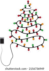 Hochwertige Vektorgrafik. Weihnachtsbaumgarten. Weihnachten. Ferien-Atmosphäre.