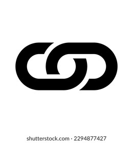 High quality vector illustration of connected chain conceptual symbol - Powerful business metaphor icon