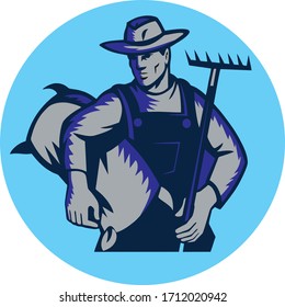 high quality vector illustration of a cool farmer