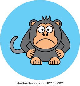 High quality vector illustration of a cute monkey