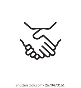 High quality vector illustration of handshake in people and community theme. Perfect for business, social projects, charity, teamwork, and marketing design needs.