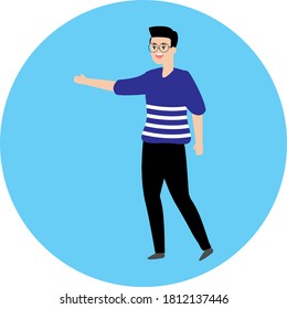 High quality vector illustration of handsome boy