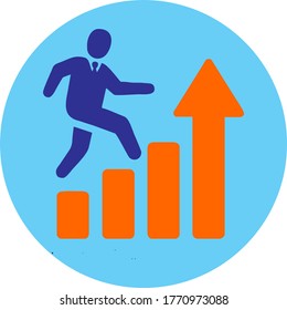 high quality vector illustration of increasing business graphic