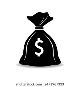 High Quality Vector Illustration of a Money Bag with Dollar Sign Isolated on White Background for Financial and Marketing Use