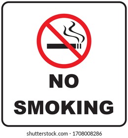 High quality vector illustration of No smoking sign