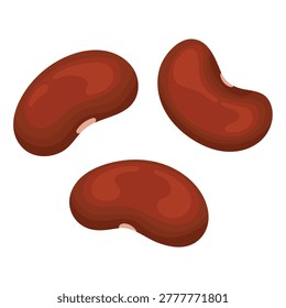 High Quality Vector Illustration of Red Beans, Healthy Legumes and Natural Food Concept, Minimal Background
