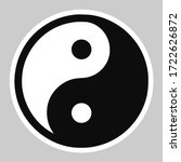 High quality vector illustration of the Yin and Yang Tao symbol icon - Original size official version