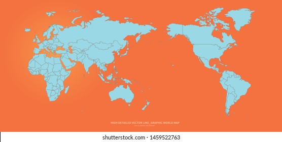 high quality vector infographic of world map 