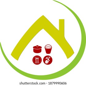 Logotipo vectorial de alta calidad para una tienda de limpieza y herramientas domésticas