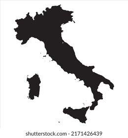 High quality vector map of Italy