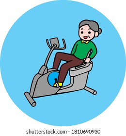 High Quality Vector Mature woman exercising