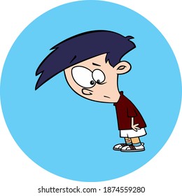 High quality vector of sad boy