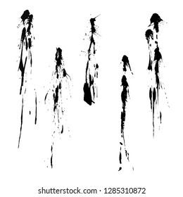 High quality vector set of black splashes