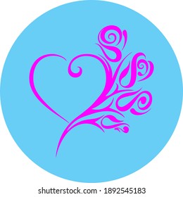 High quality vector symbol of love silhouette
