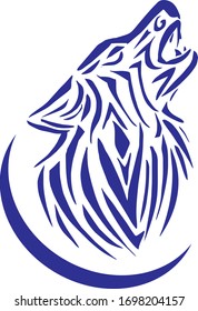 high quality vector tattoo of a wolf