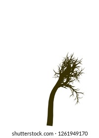 High quality vector tree without leaves