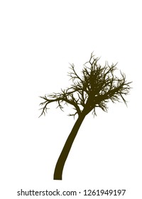 High quality vector tree without leaves