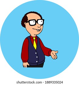 High quality vector of ugly office man