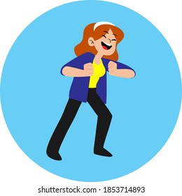 High quality vector of a very passionate young woman