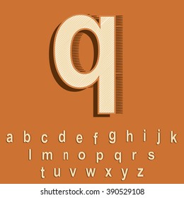 High quality Vector Vintage/Retro Font, EPS 10